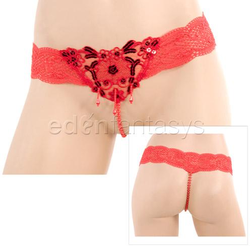 Product: Jeweled pearl g-string