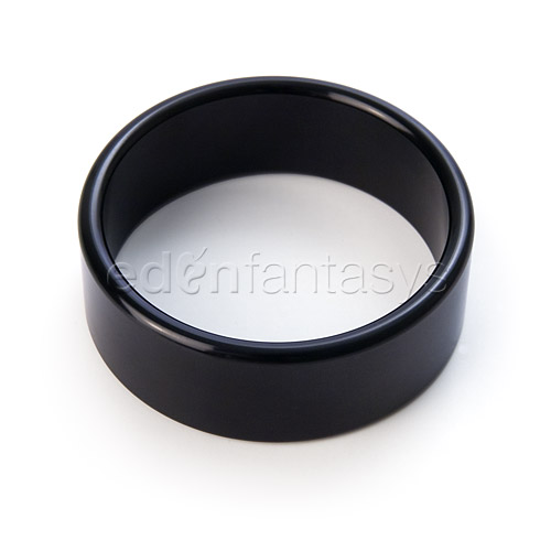 Product: Black metal cock ring xtra thick