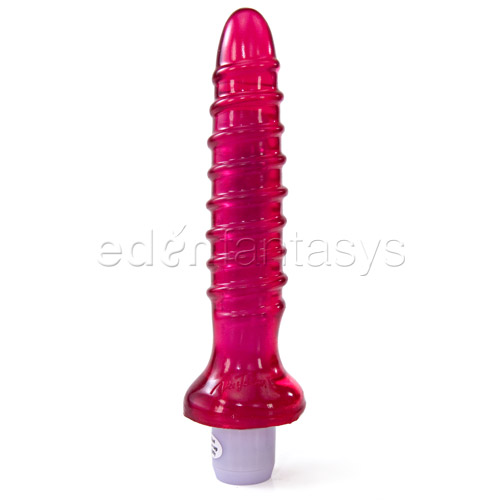 Product: Vivid essentials vibrating ribbed swirl dong