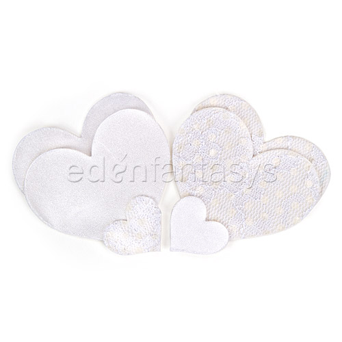 Product: Like a virgin white heart pasties