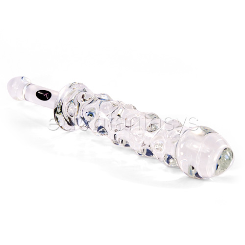 Product: Rocky road glass dildo with handle
