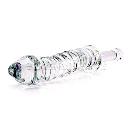Product: Plain spiral with handle glass dildo