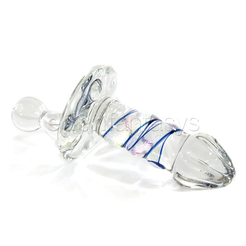 Product: Dichroic juicer with rotator plate glass dildo
