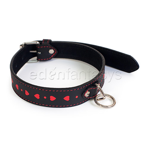 Product: Hearts leather collar