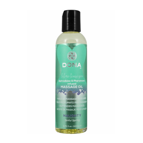 Product: Dona scented massage oil Naughty