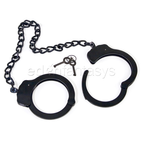 Product: Double lock police style leg irons