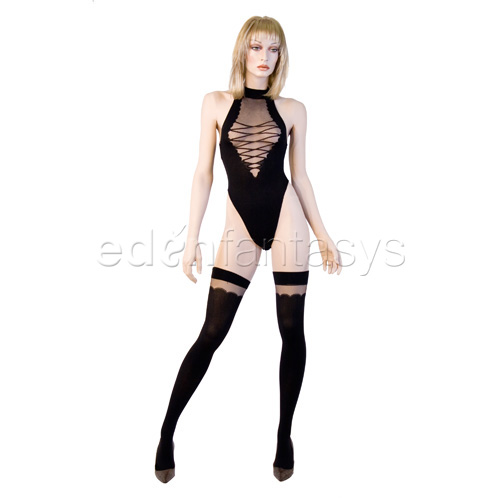 Product: Lace up front teddy