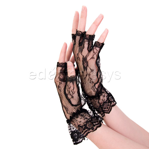 Product: Fingerless ruffle gloves