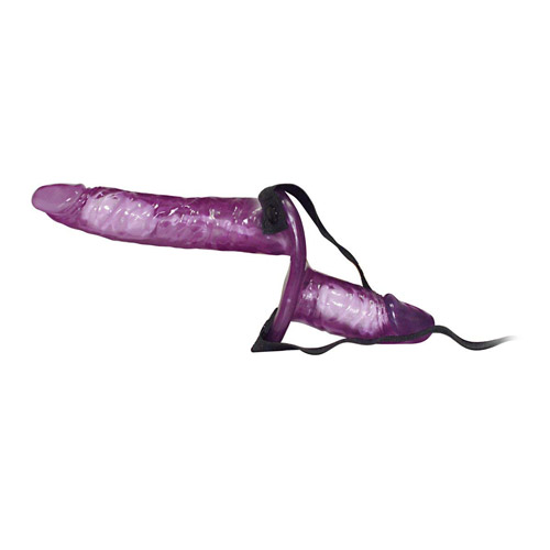 Product: Vibrating double ended strap on dildo