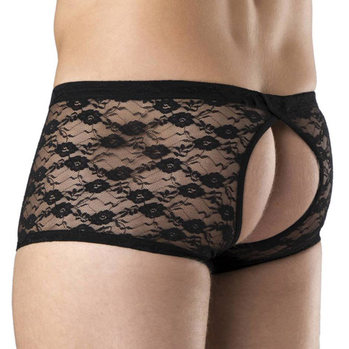 Product: Crotchless sheer boxer