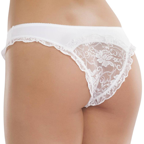 Product: Crotchless cutout white lace