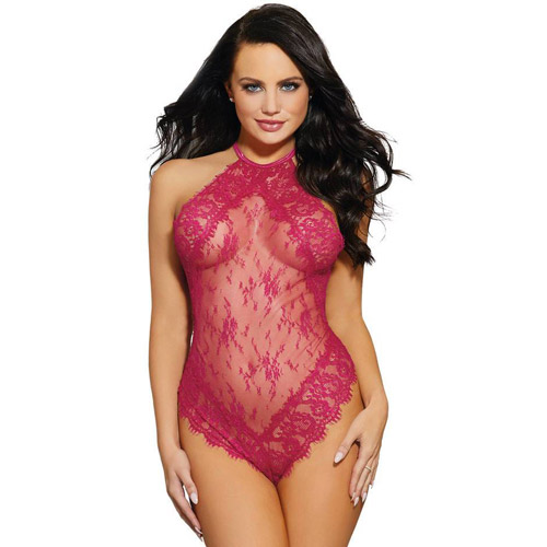 Product: Lace halter neck teddy
