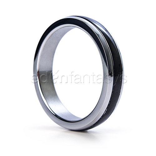 Product: Black band stainless steel cock ring