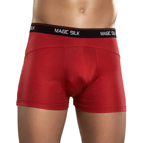 Product: Red knit silk panel short