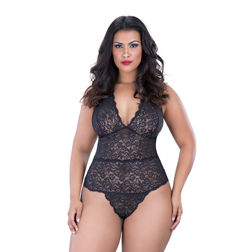 Product: Curves lace teddy queen size