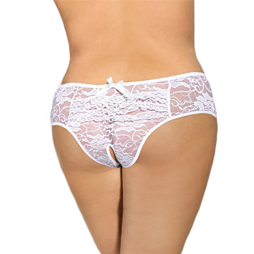 Product: Adore ruffle crotchless panties queen size