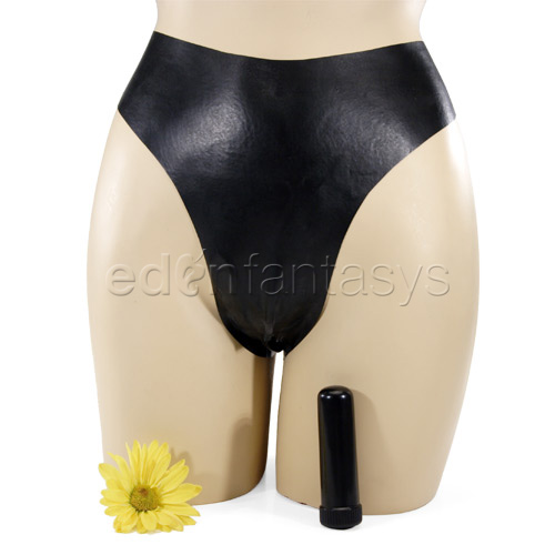 Product: Vibrating latex panty with turbowand