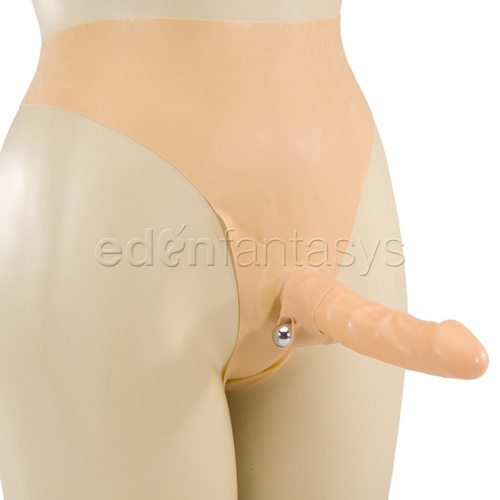 Product: Wireless latex harness with slender penis