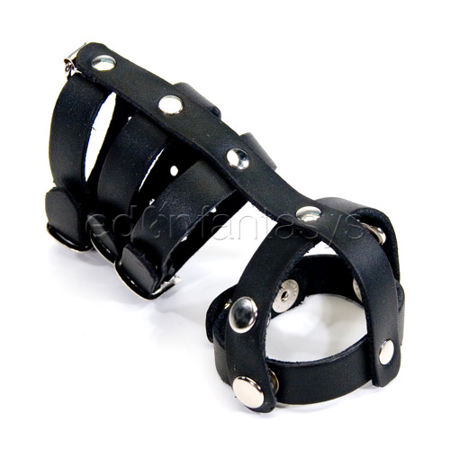 Product: Leather cock & ball device