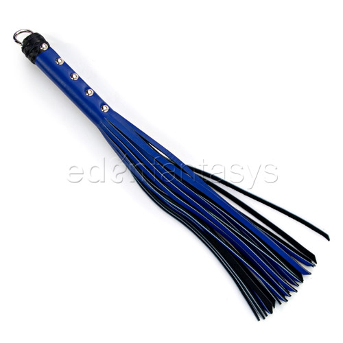 Product: Black and blue strap whip