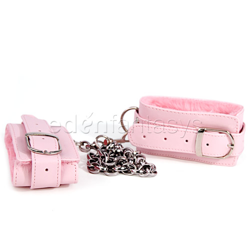 Product: Pink plush ankle cuffs