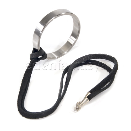 Product: Cock ring with leather neckstrap