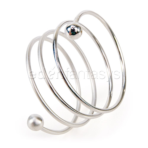 Product: Silver spiral cock ring