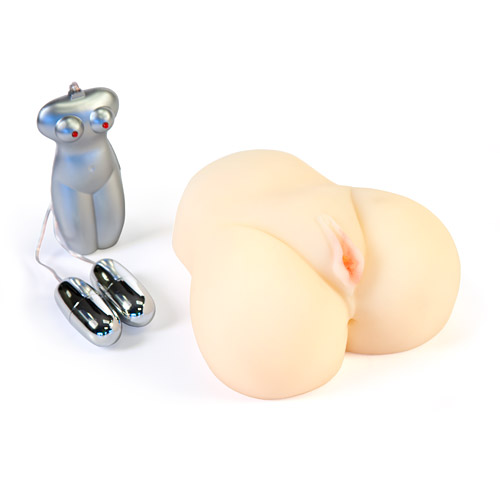 Realistic pussy and ass with vibrating bullet