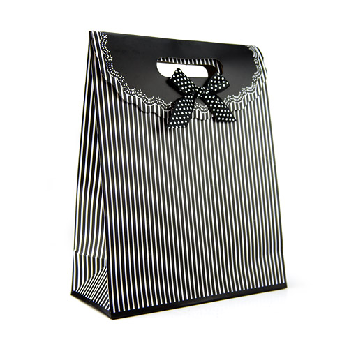 Tote with stripes medium
