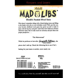 Adult Mad Libs Keepers and Losers View #2