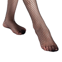 Lace top diamond net stockings View #3