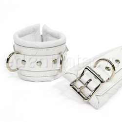 Luxe white ankle cuffs View #2