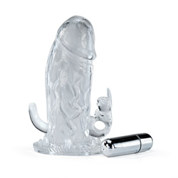 Vibrating waterproof bunny penis extension View #4