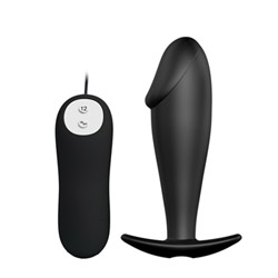 Vibrating penis shaped butt plug View #1