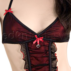 Halter-top teddy with g-string View #3