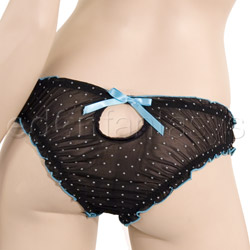 Polka-dot mesh bra and panty View #7