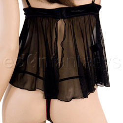 Lycra babydoll set with mesh overlay View #8