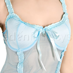 Mesh ruffled chemise with g-string View #4