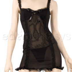 Ruffle trimmed mesh chemise View #4
