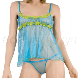 Sheer babydoll with contrast lace View #3