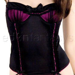 Mesh overlay bustier with g-string View #2