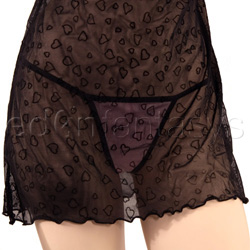 Mesh chemise with g-string View #3