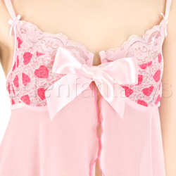 Heart print babydoll with g-string View #4