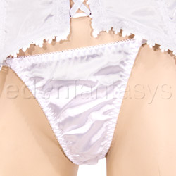 Satin bustier and thong View #5