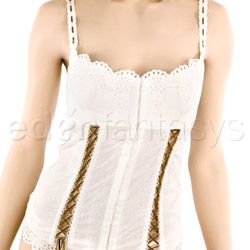 Embroidered corset with thong View #3