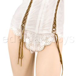 Embroidered corset with thong View #4