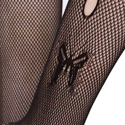 Side keyhole fishnet tights View #5