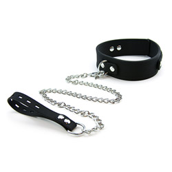 Silicone collar with leash View #1
