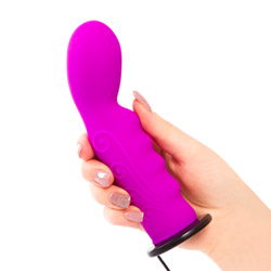 Eden strap on play vibrating silicone dildo and harness View #2