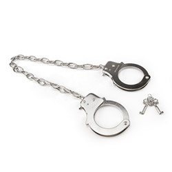 Metal handcuffs with chain View #1